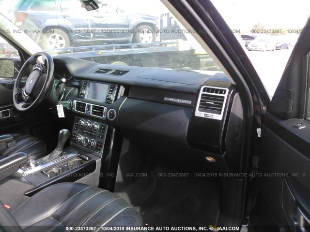 SALMF13438A292133 - 2008 LAND ROVER RANGE ROVER SUPERCHARGED BLACK photo 5