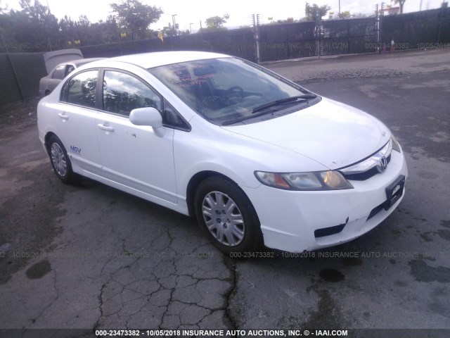 19XFA46549E000086 - 2009 HONDA CIVIC GX WHITE photo 1