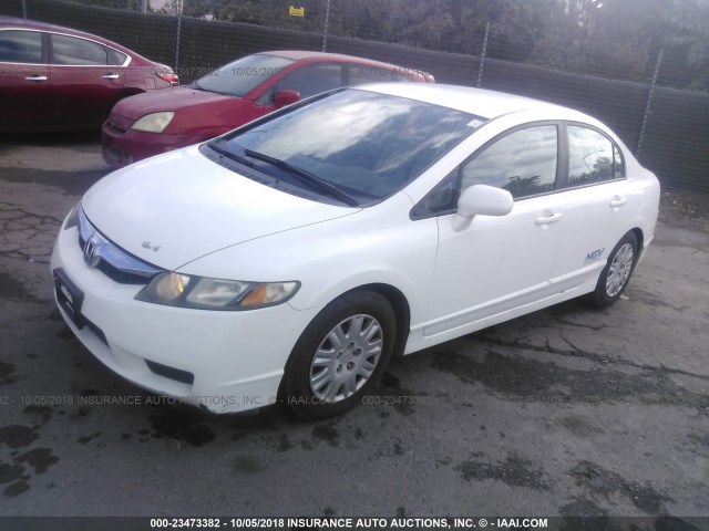 19XFA46549E000086 - 2009 HONDA CIVIC GX WHITE photo 2