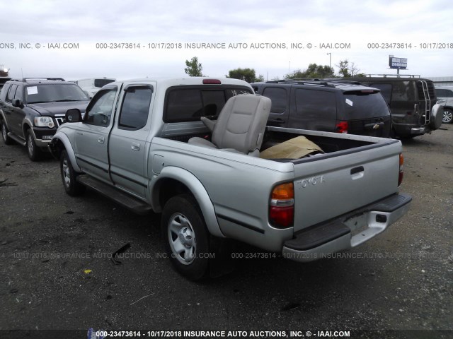 5TEGN92N43Z231517 - 2003 TOYOTA TACOMA DOUBLE CAB PRERUNNER SILVER photo 3