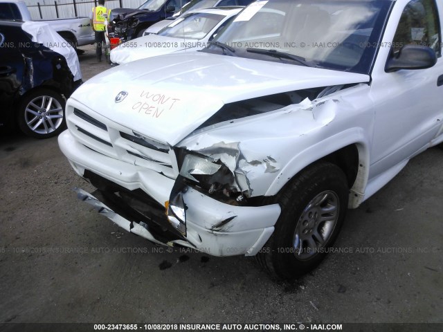 1D7FL36N53S266845 - 2003 DODGE DAKOTA SPORT WHITE photo 6