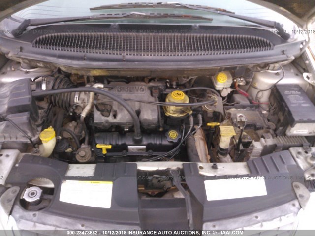 2C4GP44362R526471 - 2002 CHRYSLER TOWN & COUNTRY LX GRAY photo 10