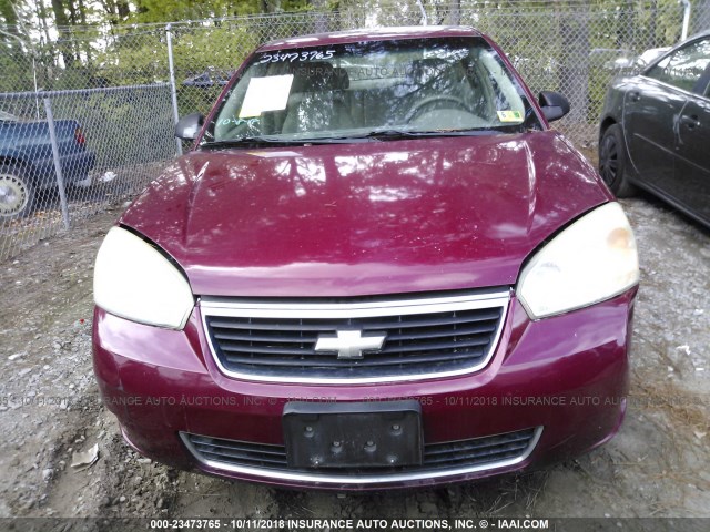 1G1ZS58F87F145505 - 2007 CHEVROLET MALIBU LS წითელი ფოტო 6