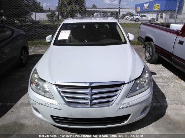 KMHGC46F69U054803 - 2009 HYUNDAI GENESIS 4.6L WHITE photo 6