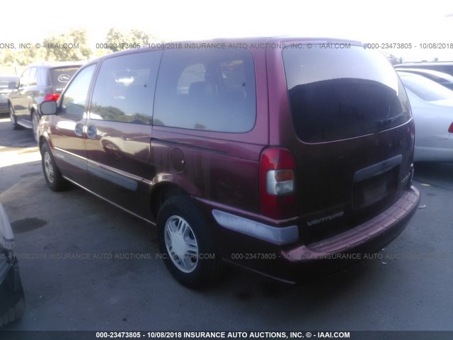 1GNDX03E21D269011 - 2001 CHEVROLET VENTURE MAROON photo 3