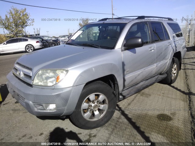 JTEZU14R338001221 - 2003 TOYOTA 4RUNNER SR5/SPORT SILVER photo 2