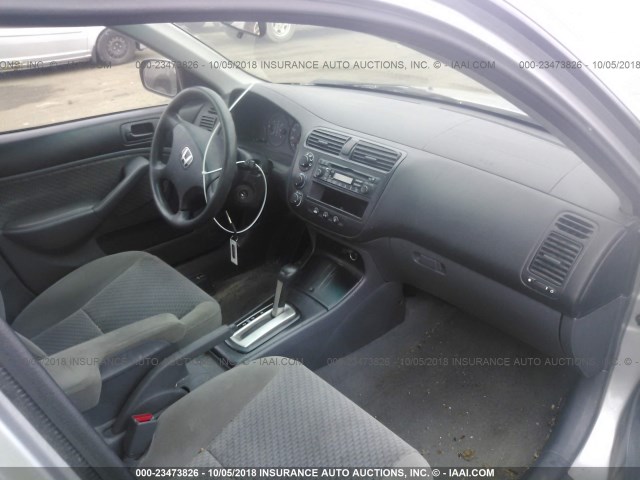 1HGES16395L028930 - 2005 HONDA CIVIC DX VP SILVER photo 5