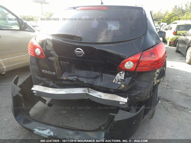 JN8AS58V48W130372 - 2008 NISSAN ROGUE S/SL BLACK photo 6