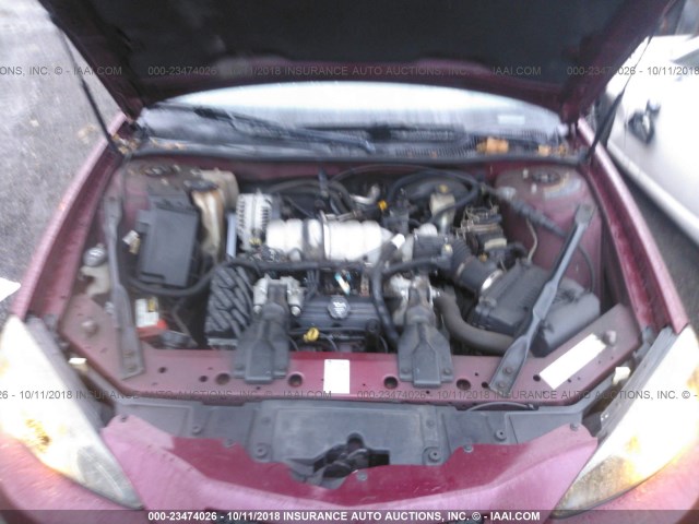 2G2WS542241370166 - 2004 PONTIAC GRAND PRIX GT2 MAROON photo 10