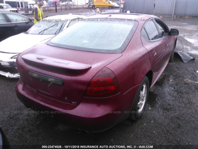 2G2WS542241370166 - 2004 PONTIAC GRAND PRIX GT2 MAROON photo 4