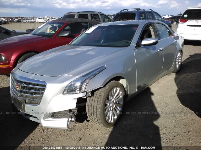 1G6AS5SS9J0167827 - 2018 CADILLAC CTS PREMIUM LUXURY SILVER photo 2