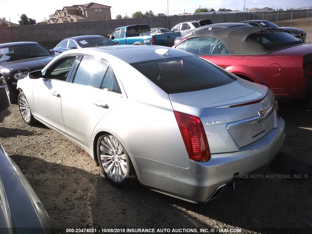 1G6AS5SS9J0167827 - 2018 CADILLAC CTS PREMIUM LUXURY SILVER photo 3