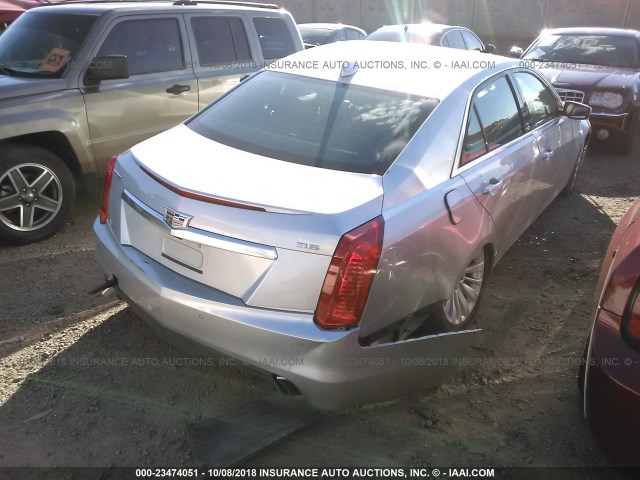1G6AS5SS9J0167827 - 2018 CADILLAC CTS PREMIUM LUXURY SILVER photo 4
