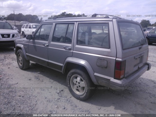 1J4FT58S9NL239289 - 1992 JEEP CHEROKEE LAREDO GRAY photo 3