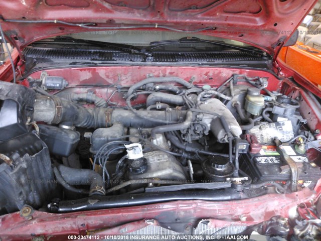 4TAWM72N0VZ273020 - 1997 TOYOTA TACOMA XTRACAB RED photo 10