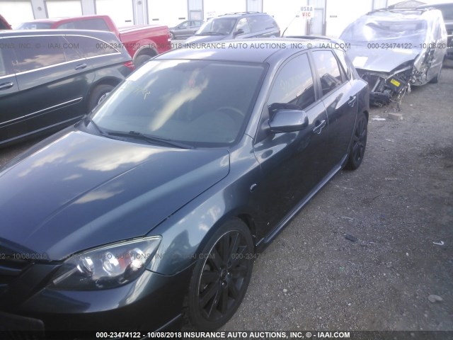 JM1BK34M691250352 - 2009 MAZDA SPEED 3 BLACK photo 2