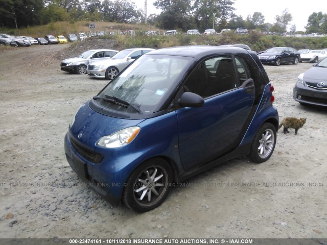 WMEEJ31X08K167444 - 2008 SMART FORTWO PURE/PASSION BLUE photo 2