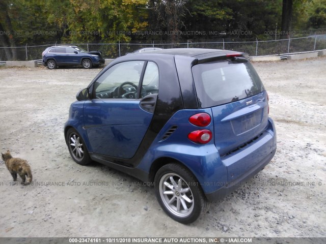 WMEEJ31X08K167444 - 2008 SMART FORTWO PURE/PASSION BLUE photo 3
