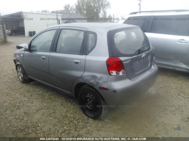 KL1TD666X8B204540 - 2008 CHEVROLET AVEO LS GRAY photo 3