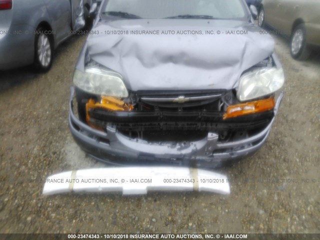 KL1TD666X8B204540 - 2008 CHEVROLET AVEO LS GRAY photo 6