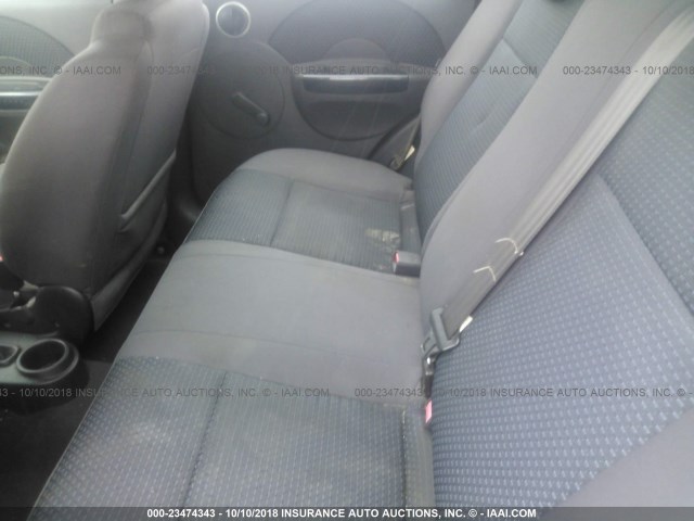 KL1TD666X8B204540 - 2008 CHEVROLET AVEO LS GRAY photo 8