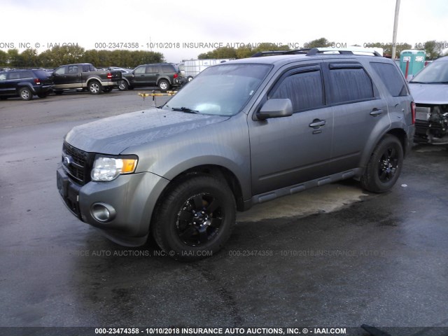 1FMCU9EG3CKA10635 - 2012 FORD ESCAPE LIMITED GRAY photo 2