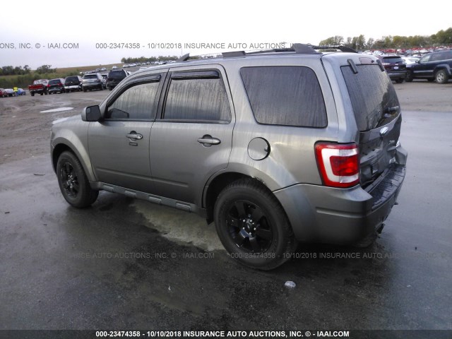 1FMCU9EG3CKA10635 - 2012 FORD ESCAPE LIMITED GRAY photo 3