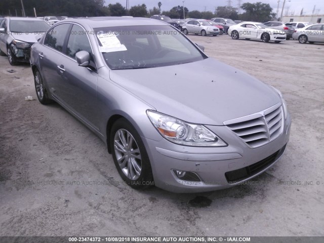 KMHGC4DF3BU121186 - 2011 HYUNDAI GENESIS 4.6L SILVER photo 1