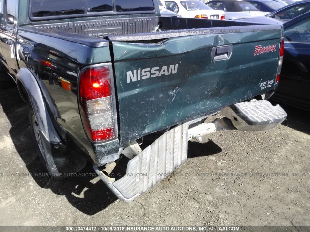 1N6ED27T6YC393015 - 2000 NISSAN FRONTIER CREW CAB XE/CREW CAB SE GREEN photo 6