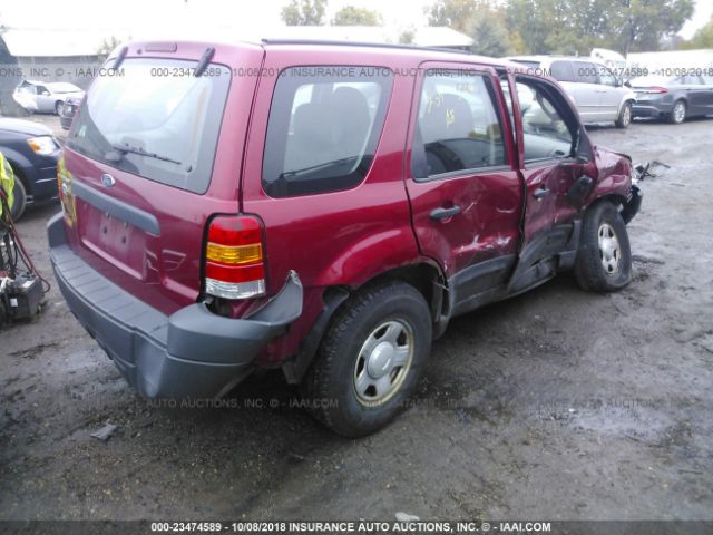 1FMYU02Z26KC04228 - 2006 FORD ESCAPE XLS RED photo 4
