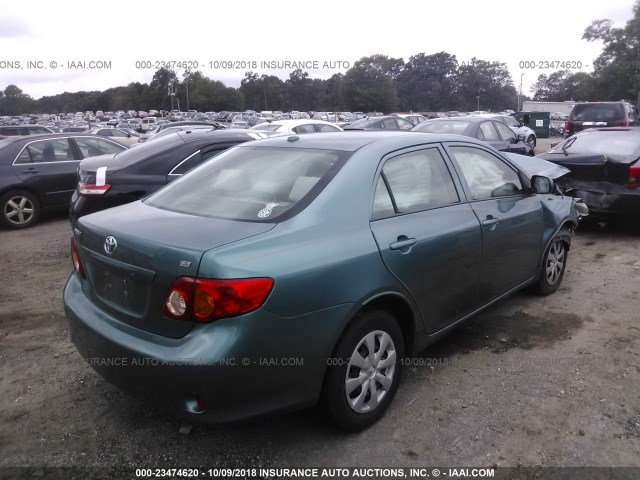 JTDBL40E499077904 - 2009 TOYOTA COROLLA LE/XLE GREEN photo 4