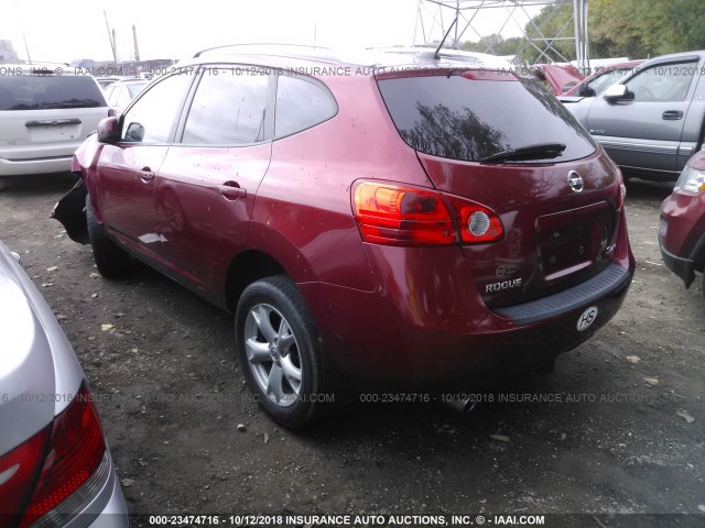 JN8AS58V38W110095 - 2008 NISSAN ROGUE S/SL RED photo 3