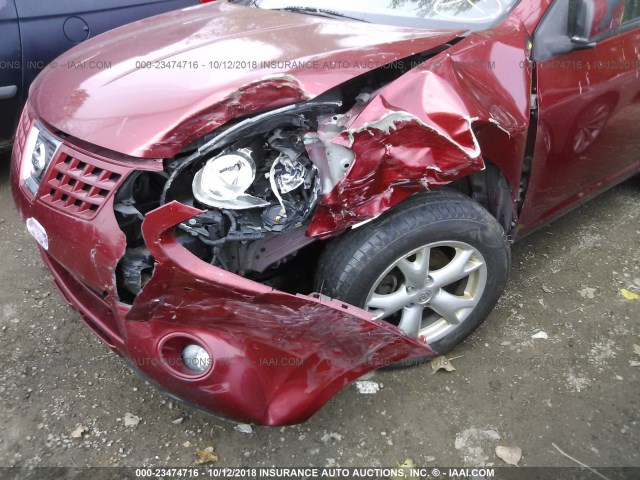 JN8AS58V38W110095 - 2008 NISSAN ROGUE S/SL RED photo 6
