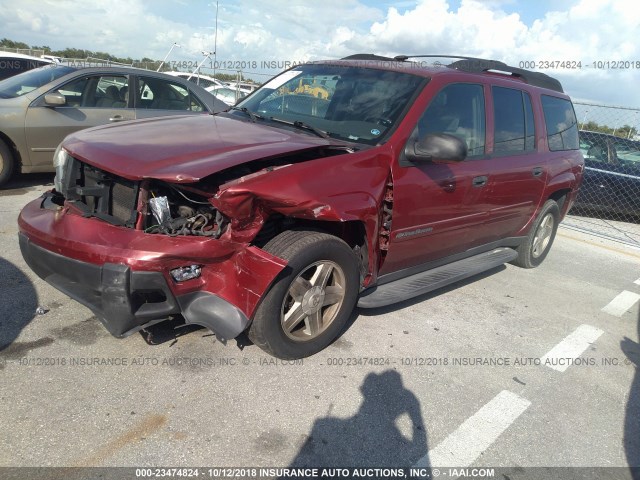 1GNES16S836171540 - 2003 CHEVROLET TRAILBLAZER EXT RED photo 2