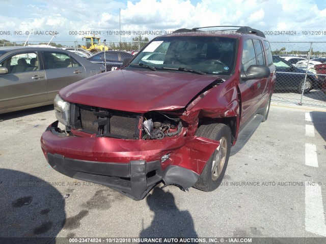 1GNES16S836171540 - 2003 CHEVROLET TRAILBLAZER EXT RED photo 6