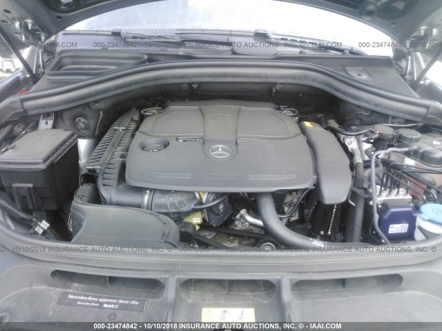 4JGDA5HB6FA532997 - 2015 MERCEDES-BENZ ML 350 4MATIC GRAY photo 10
