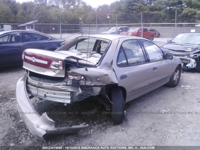 1G1JC52F637371663 - 2003 CHEVROLET CAVALIER TAN photo 4