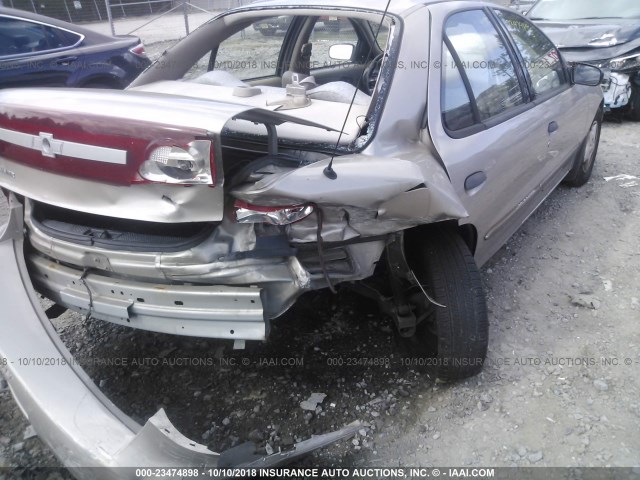 1G1JC52F637371663 - 2003 CHEVROLET CAVALIER TAN photo 6