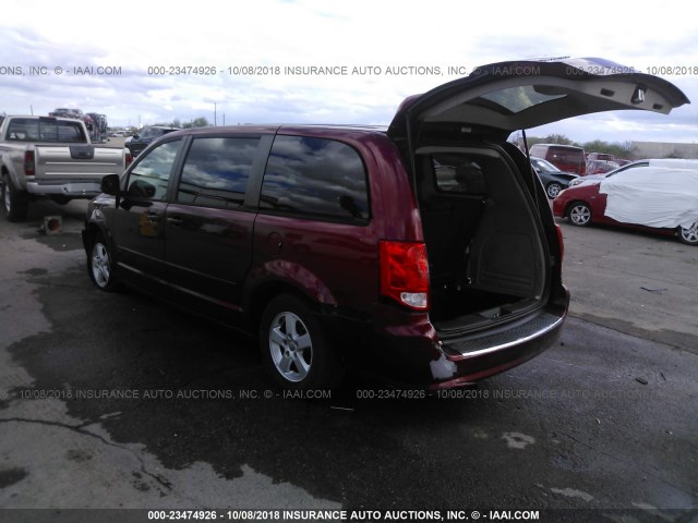 2D4RN3DG0BR627973 - 2011 DODGE GRAND CARAVAN MAINSTREET RED photo 3