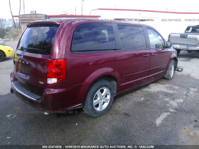 2D4RN3DG0BR627973 - 2011 DODGE GRAND CARAVAN MAINSTREET RED photo 4