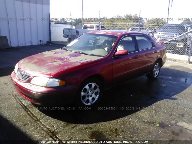 1YVGF22C6W5752663 - 1998 MAZDA 626 DX/LX RED photo 2