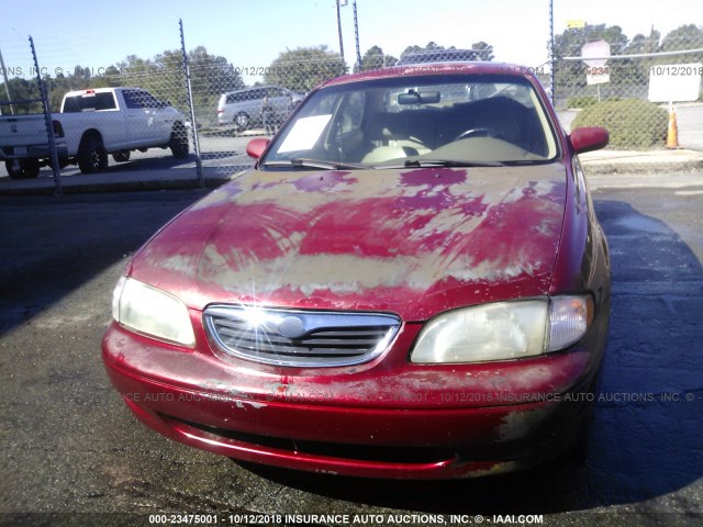 1YVGF22C6W5752663 - 1998 MAZDA 626 DX/LX RED photo 6