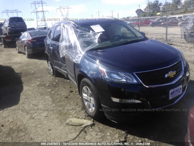 1GNKRFED2FJ127050 - 2015 CHEVROLET TRAVERSE LS BLUE photo 1