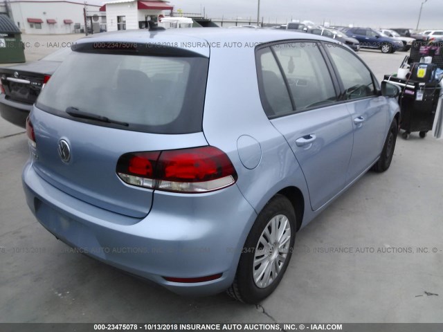 WVWDA7AJ2CW032111 - 2012 VOLKSWAGEN GOLF BLUE photo 4