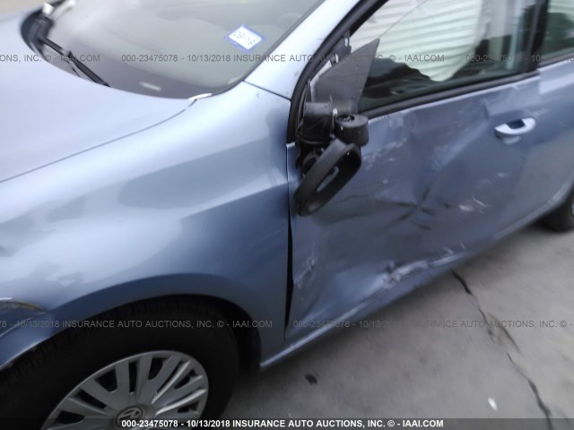 WVWDA7AJ2CW032111 - 2012 VOLKSWAGEN GOLF BLUE photo 6