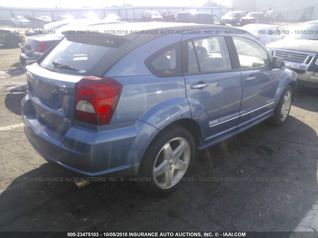 1B3HE78KX7D103305 - 2007 DODGE CALIBER R/T BLUE photo 4