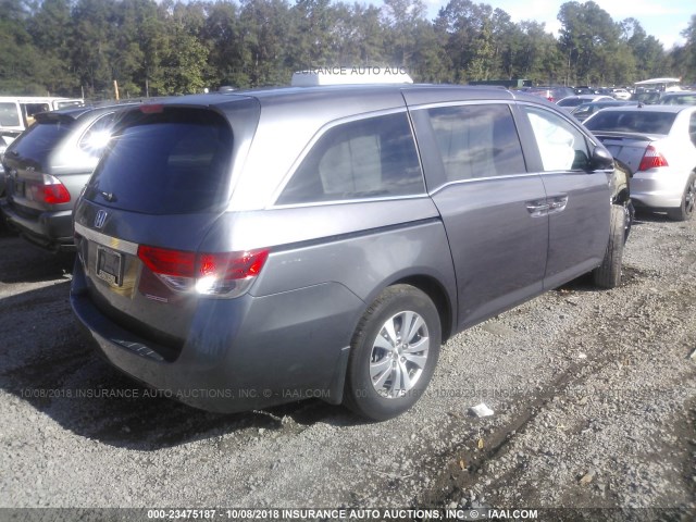 5FNRL5H39GB137038 - 2016 HONDA ODYSSEY SE GRAY photo 4