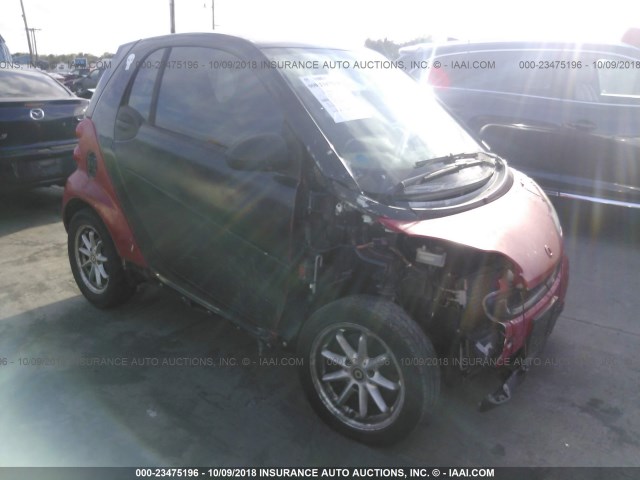 WMEEJ31X18K162950 - 2008 SMART FORTWO PURE/PASSION RED photo 1
