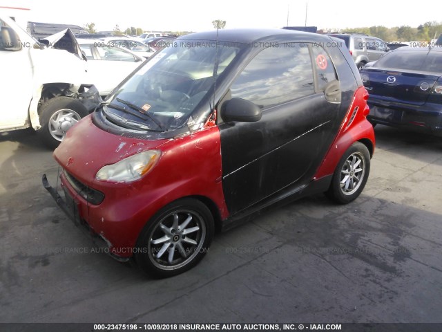 WMEEJ31X18K162950 - 2008 SMART FORTWO PURE/PASSION RED photo 2