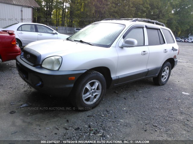 KM8SB12B44U636051 - 2004 HYUNDAI SANTA FE GL SILVER photo 2